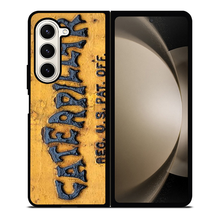 CATERPILLAR TRACTOR LOGO RUSTY EMBLEM Samsung Galaxy Z Fold 5 Case Cover