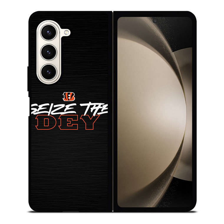 CINCINNATI BENGALS LOGO FOOTBALL TEAM SEIZE THE DEY Samsung Galaxy Z Fold 5 Case Cover