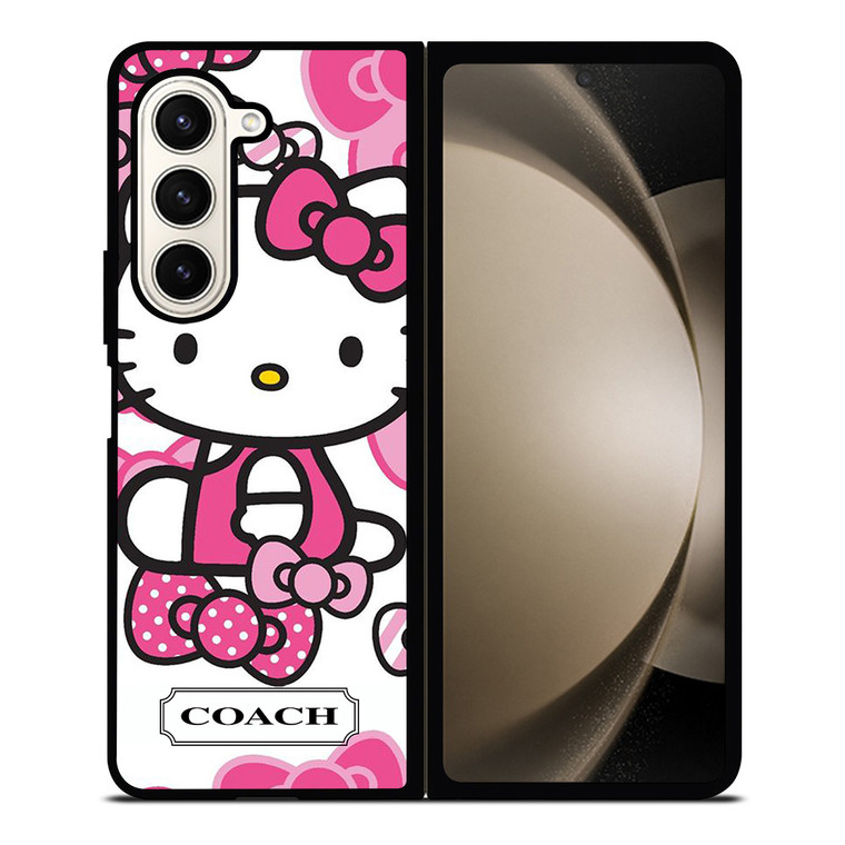 HELLO KITTY COACH NEW YORK PINK Samsung Galaxy Z Fold 5 Case Cover