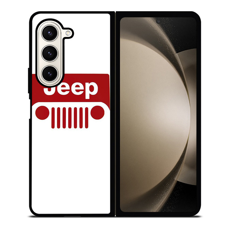 JEEP CAR LOGO RED Samsung Galaxy Z Fold 5 Case Cover