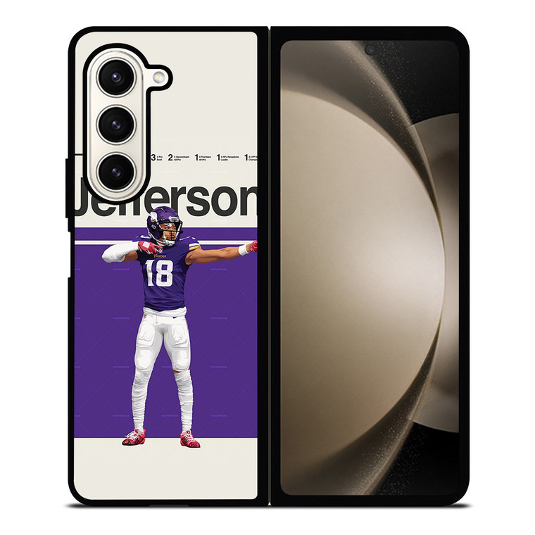 JUSTIN JEFFERSON NFL MINNESOTA VIKINGS Samsung Galaxy Z Fold 5 Case Cover