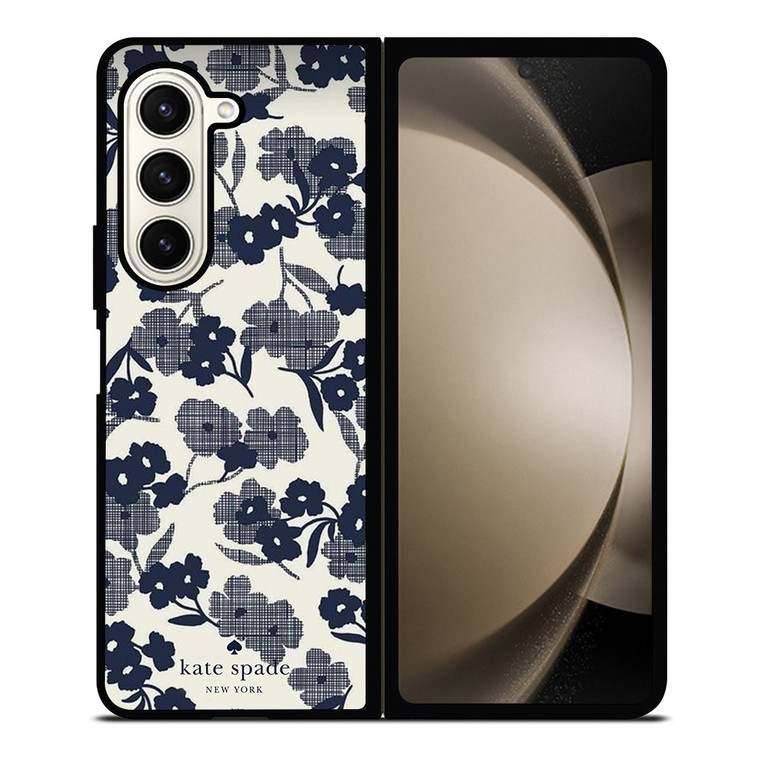 KATE SPADE NEW YORK BLUE FLORAL Samsung Galaxy Z Fold 5 Case Cover KATE SPADE NEW YORK BLUE FLORAL Samsung Galaxy Z Fold 5 Case Cover