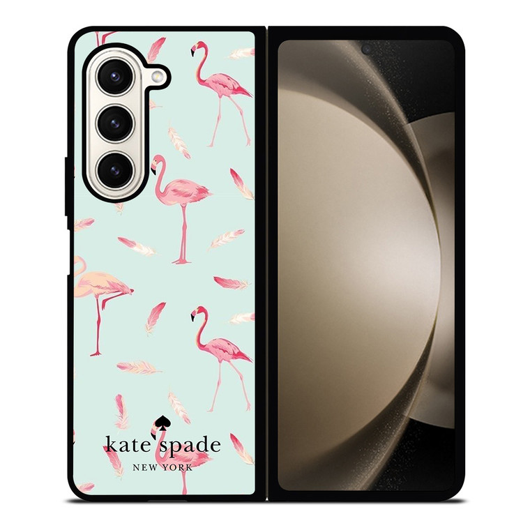 KATE SPADE NEW YORK LOGO FLAMINGOS Samsung Galaxy Z Fold 5 Case Cover