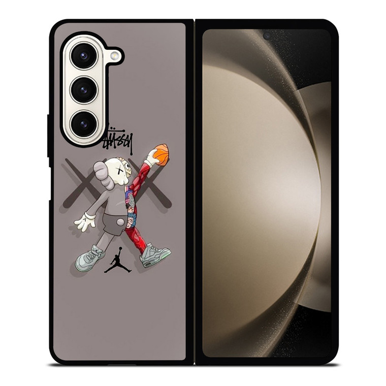 KAWS AIR JORDAN STUSSY Samsung Galaxy Z Fold 5 Case Cover