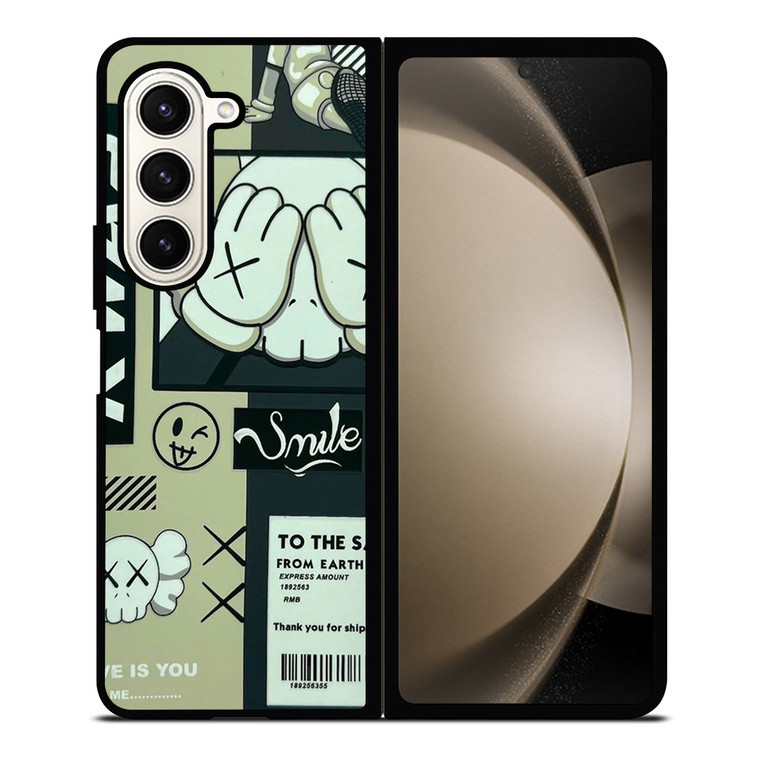 KAWS SMILE Samsung Galaxy Z Fold 5 Case Cover