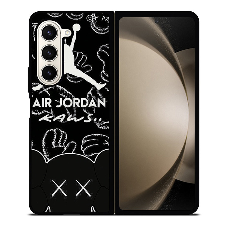 KAWS X AIR JORDAN LOGO Samsung Galaxy Z Fold 5 Case Cover