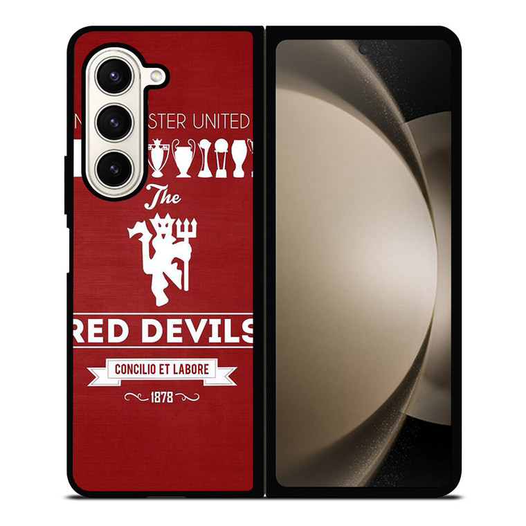 MANCHESTER UNITED FC LOGO FOOTBALL RED DEVILS Samsung Galaxy Z Fold 5 Case Cover