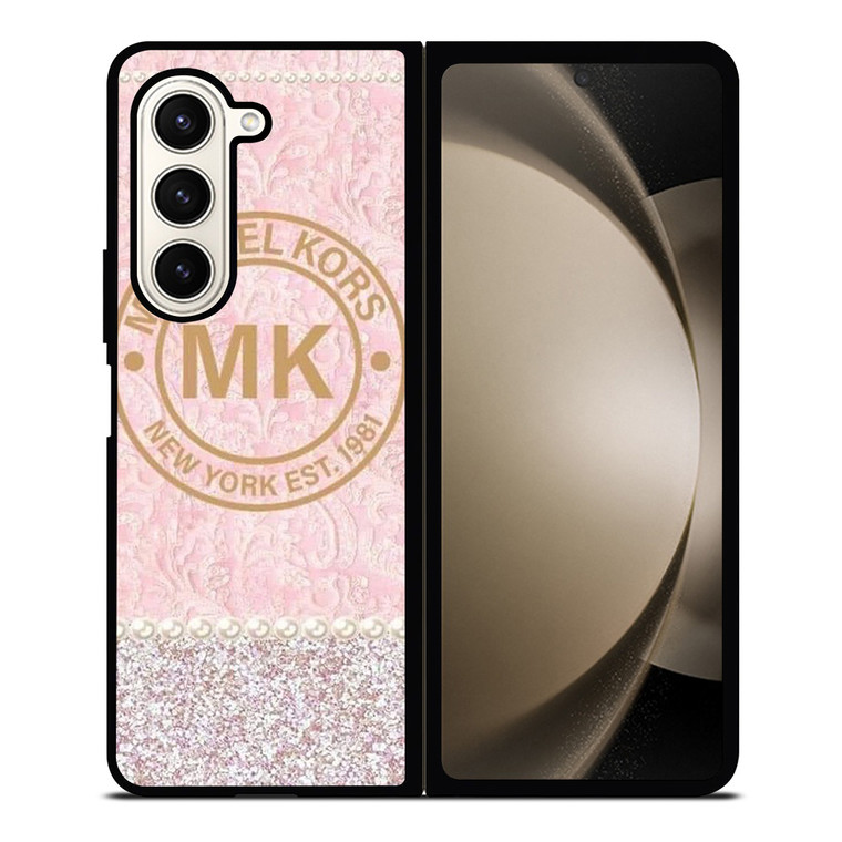 MICHAEL KORS MK LOGO PINK Samsung Galaxy Z Fold 5 Case Cover