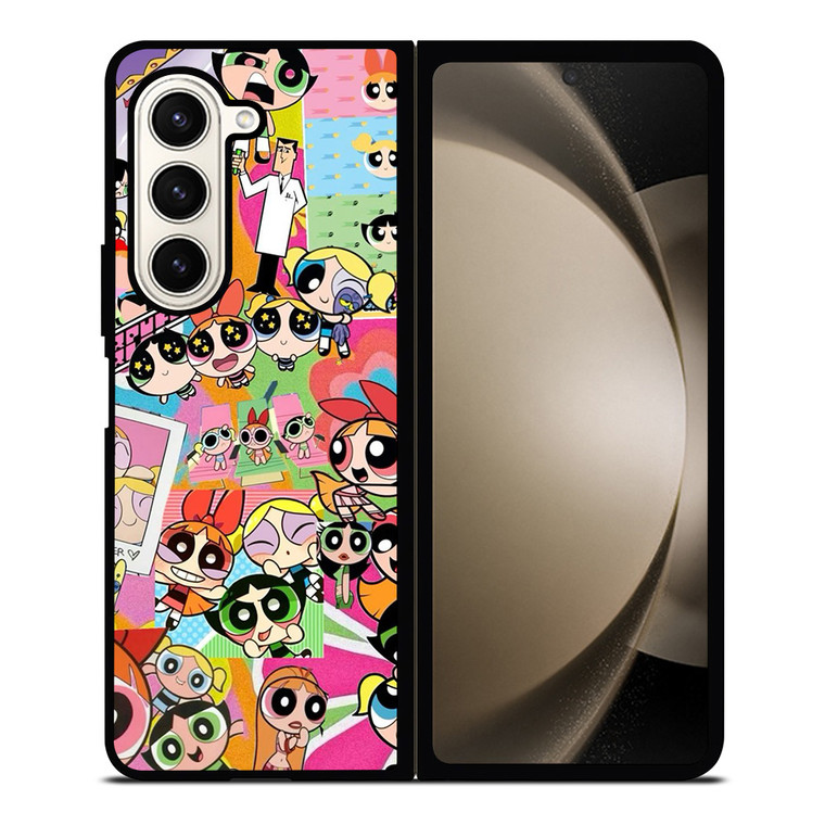 POWERPUFF GIRLS CARTOON NETWORK COLLAGE Samsung Galaxy Z Fold 5 Case Cover