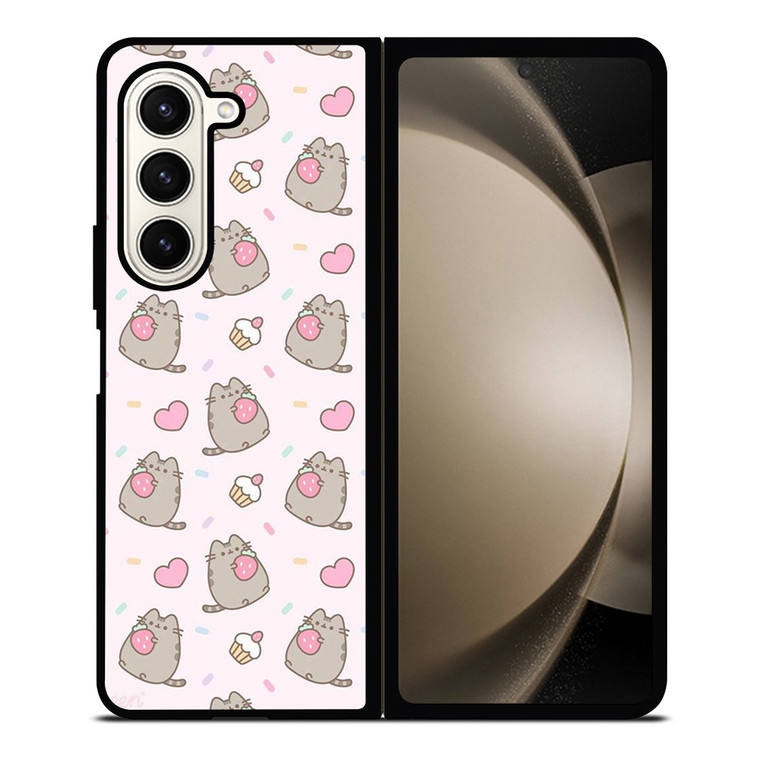 PUSHEEN CAT STRAWBERRY CAKE Samsung Galaxy Z Fold 5 Case Cover