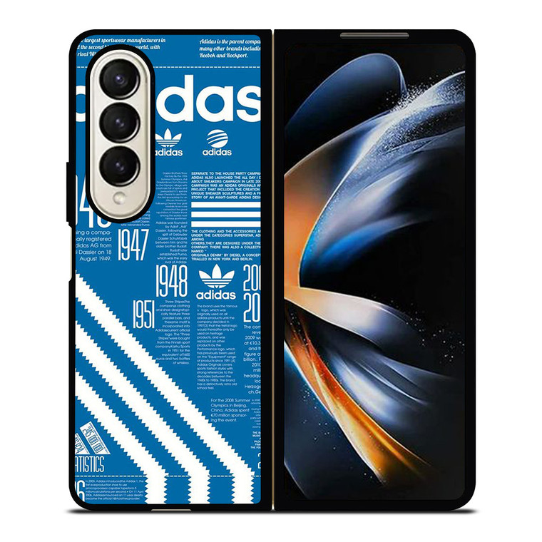 ADIDAS SHOES LOGO BLUE Samsung Galaxy Z Fold 4 Case Cover