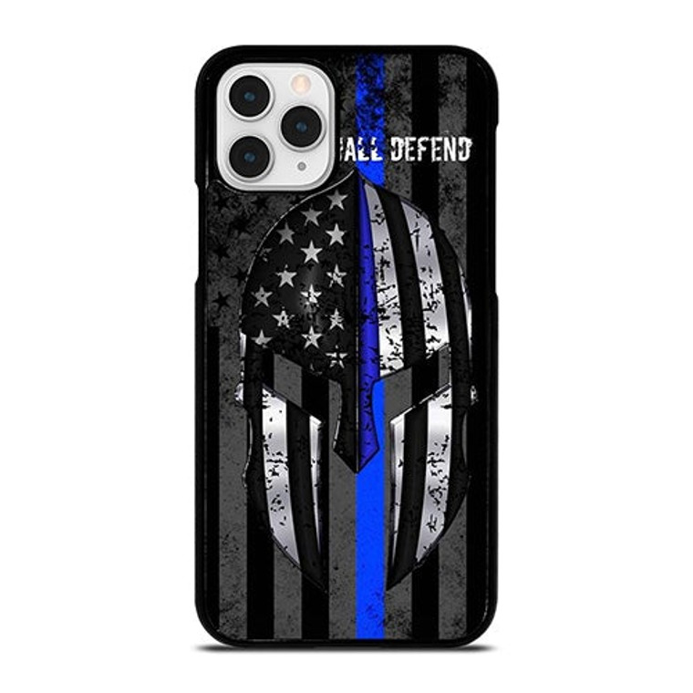 BLUE LINE POLICE WARRIOR iPhone 11 Pro Case Cover