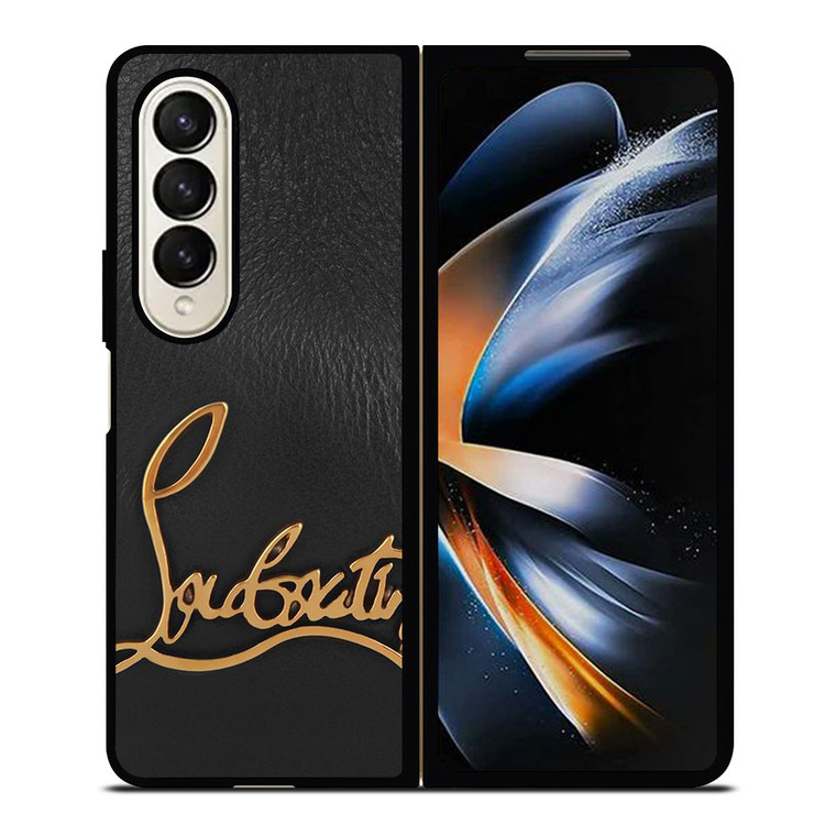 CHRISTIAN LOUBOUTIN LOGO LEATHER Samsung Galaxy Z Fold 4 Case Cover
