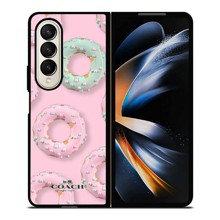 COACH NEW YORK LOGO DONUTS ICON Samsung Galaxy Z Fold 4 Case Cover