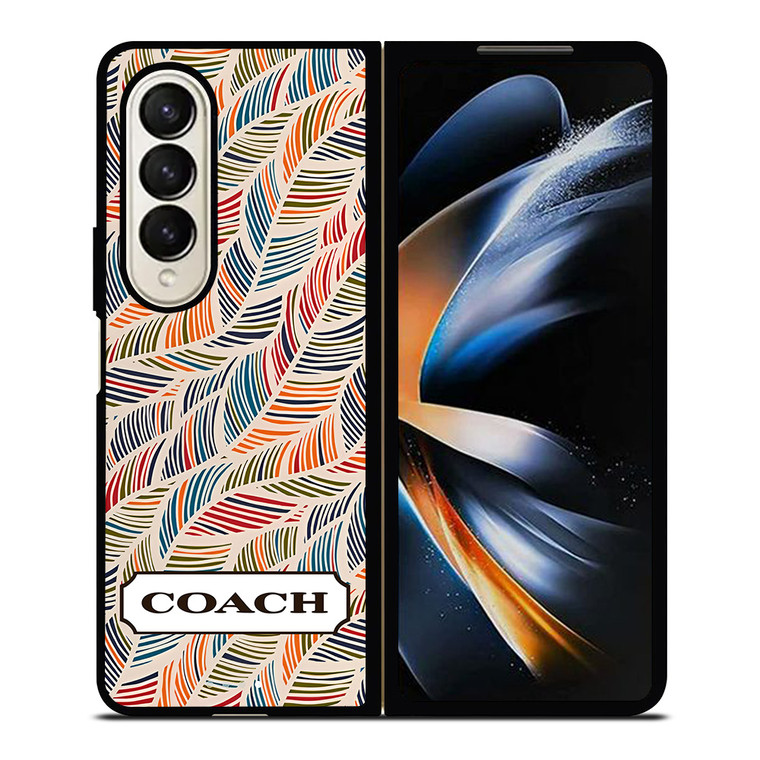 COACH NEW YORK LOGO MONOGRAM SEAMLESS PATTERN Samsung Galaxy Z Fold 4 Case Cover