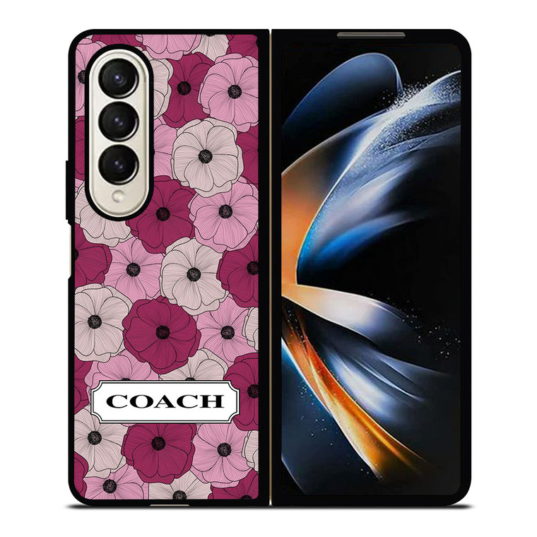 COACH NEW YORK LOGO PURPLE FLOWER