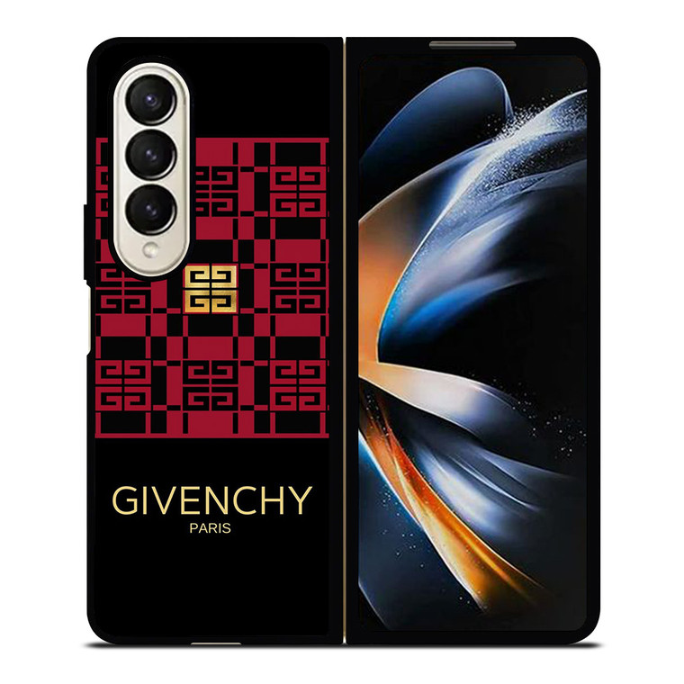GIVENCHY PARIS LOGO RED GOLD Samsung Galaxy Z Fold 4 Case Cover