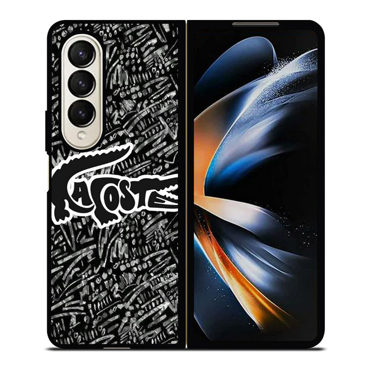 LACOSTE LOGO BLACK AND WHITE Samsung Galaxy Z Fold 4 Case Cover