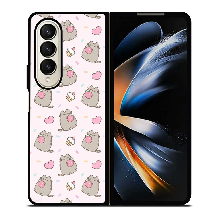 PUSHEEN CAT STRAWBERRY CAKE Samsung Galaxy Z Fold 4 Case Cover