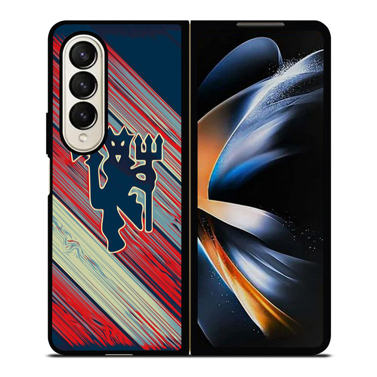 RED DEVILS MANCHESTER UNITED FC FOOTBALL CLUB LOGO Samsung Galaxy Z Fold 4 Case Cover