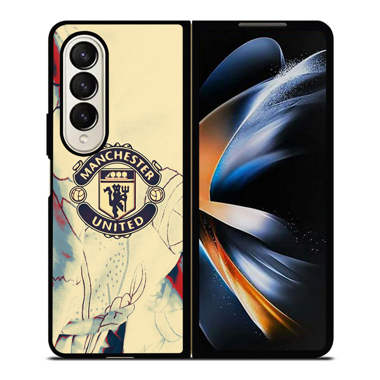RED DEVILS MANCHESTER UNITED FC LOGO Samsung Galaxy Z Fold 4 Case Cover