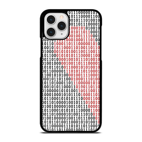 BINARY CODE HALF HEART PATTERN iPhone 11 Pro Case Cover