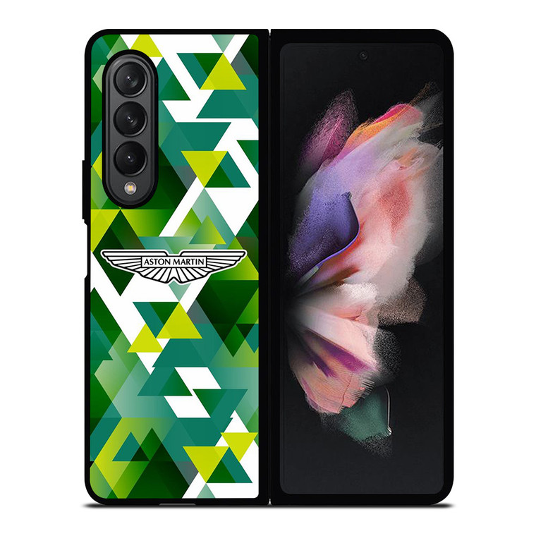 ASTON MARTIN LOGO GREEN TRIANGLE Samsung Galaxy Z Fold 3 Case Cover