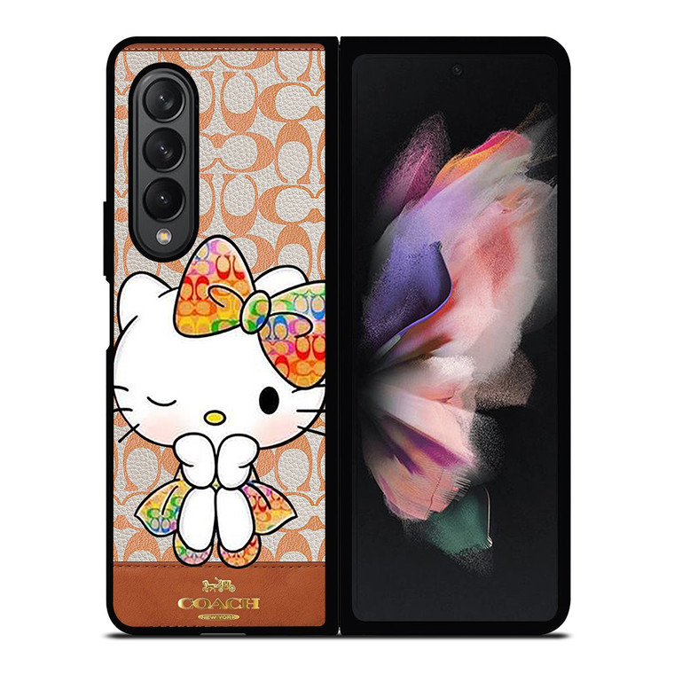 COACH NEW YORK LOGO HELLO KITTY Samsung Galaxy Z Fold 3 Case Cover