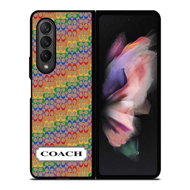 COACH NEW YORK LOGO PATTERN COLORFULI CONS Samsung Galaxy Z Fold 3 Case Cover
