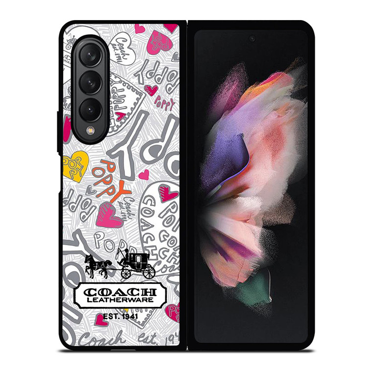 COACH NEW YORK LOGO POPPY COLORFUL Samsung Galaxy Z Fold 3 Case Cover