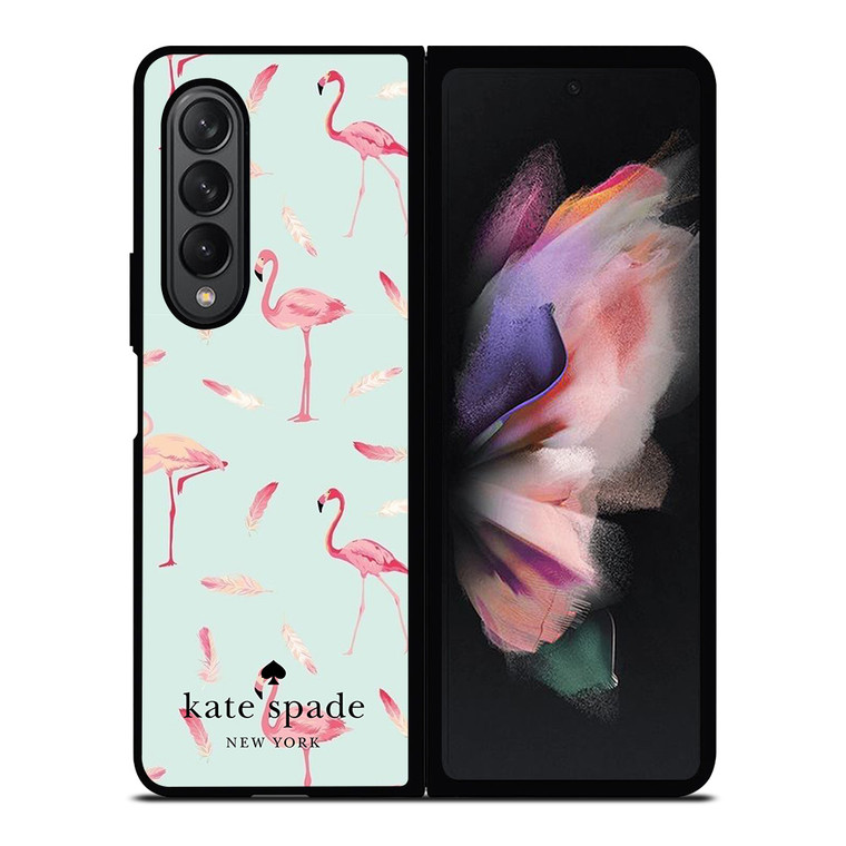 KATE SPADE NEW YORK LOGO FLAMINGOS Samsung Galaxy Z Fold 3 Case Cover