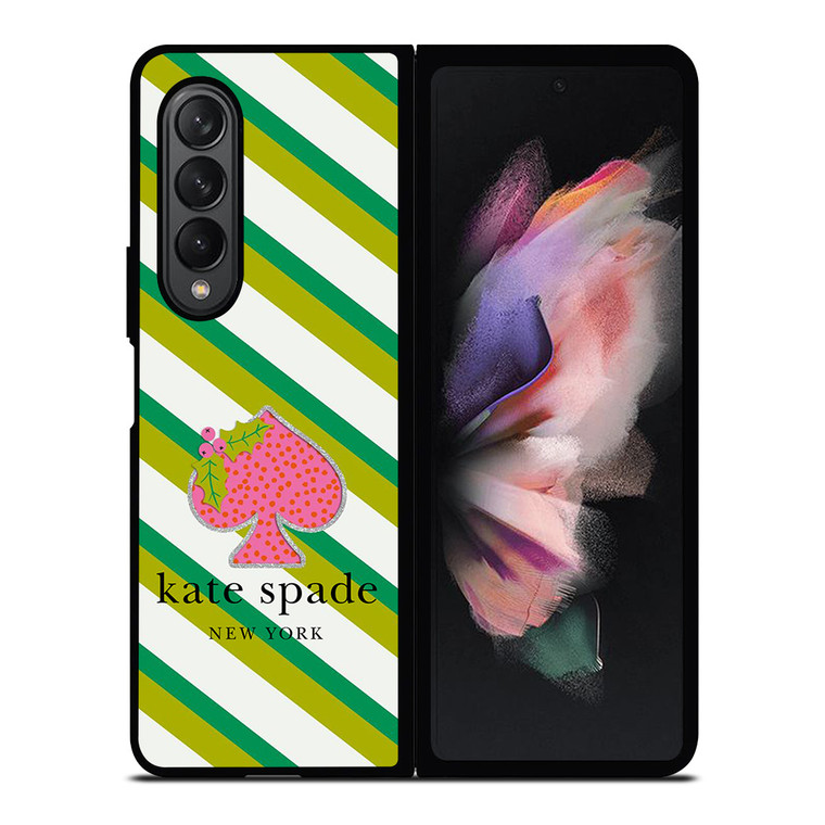 KATE SPADE NEW YORK LOGO FRUITY GREEN Samsung Galaxy Z Fold 3 Case Cover KATE SPADE NEW YORK LOGO FRUITY GREEN Samsung Galaxy Z Fold 3 Case Cover
