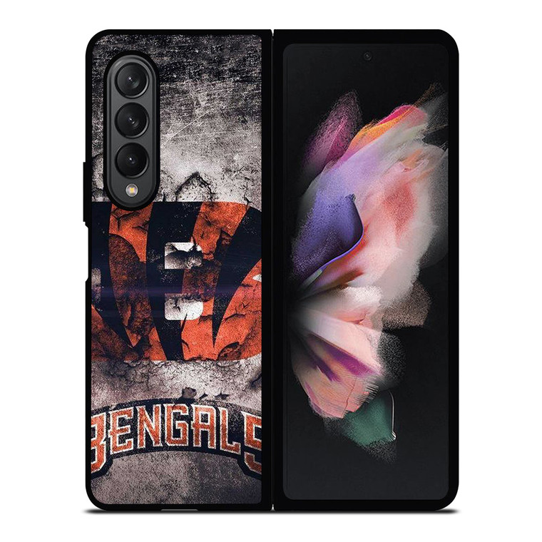 LOGO CINCINNATI BENGALS NFL FOOTBALL TEAM Samsung Galaxy Z Fold 3 Case Cover