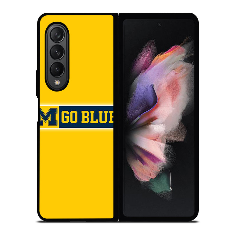 MICHIGAN WOLVERINES GO BLUE UNIVERSITY FOOTBALL LOGO Samsung Galaxy Z Fold 3 Case Cover