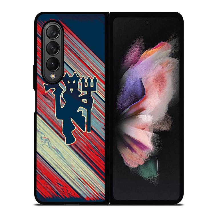 RED DEVILS MANCHESTER UNITED FC FOOTBALL CLUB LOGO Samsung Galaxy Z Fold 3 Case Cover