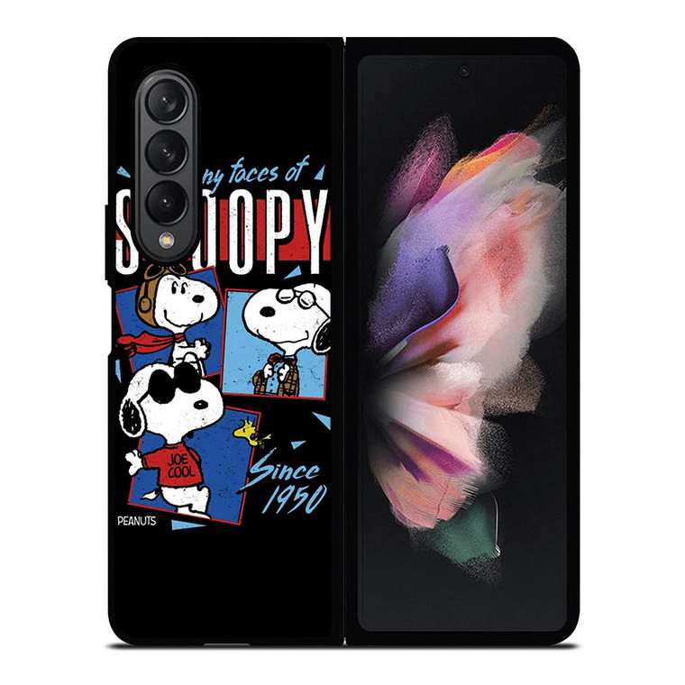 SNOOPY FACES THE PEANUTS CARTOON Samsung Galaxy Z Fold 3 Case Cover
