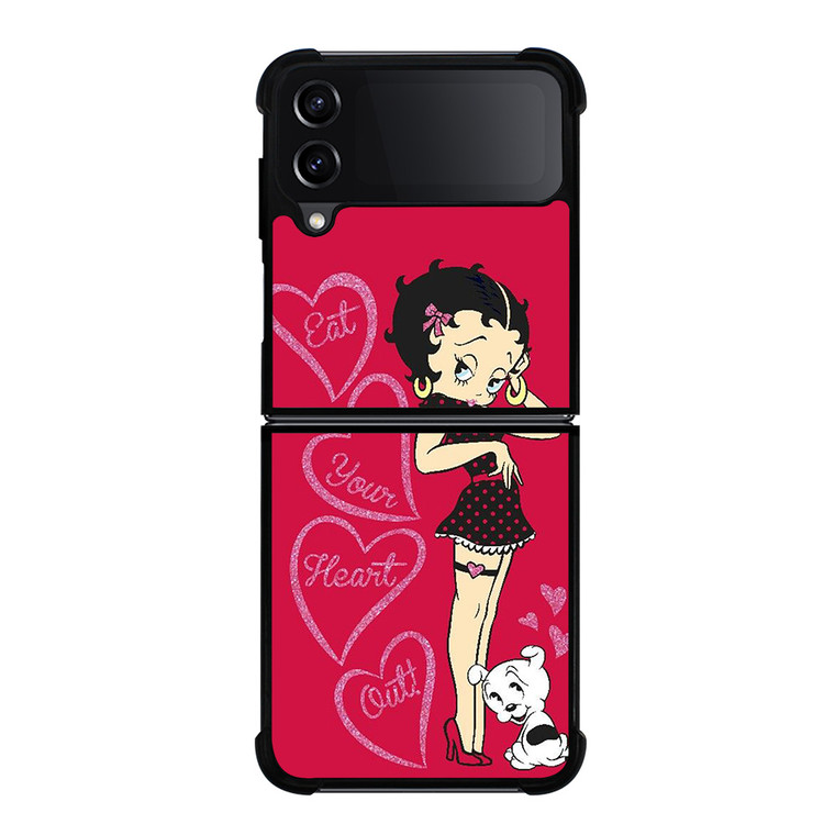BETTY BOOP EAT YOUR HEART Samsung Galaxy Z Flip 4 Case Cover