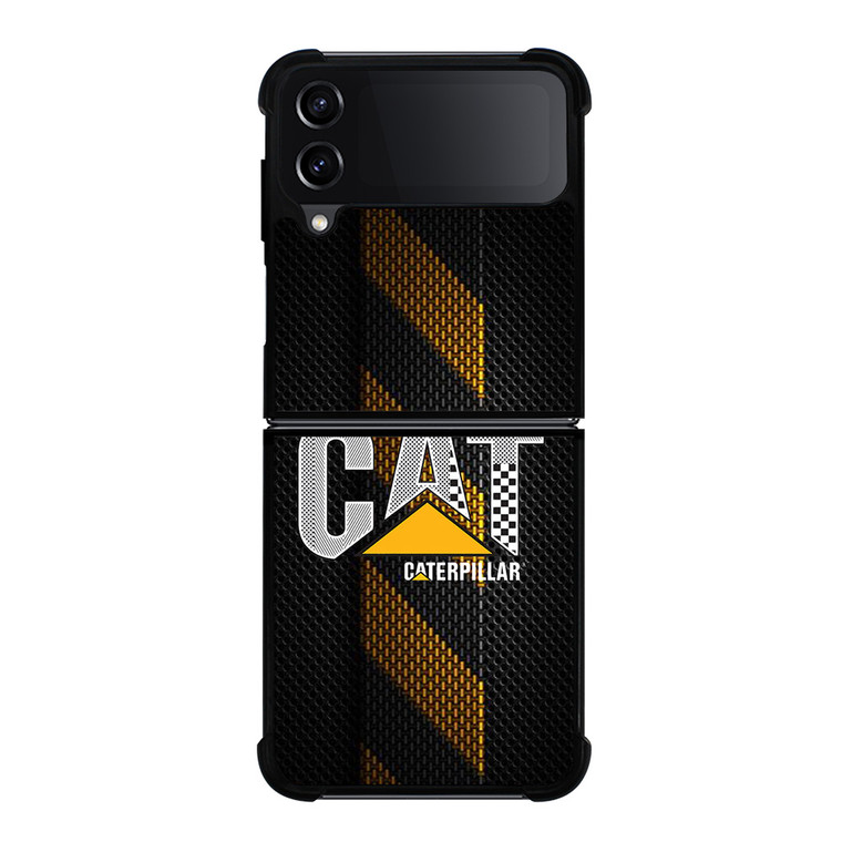 CATERPILLAR TRACTOR LOGO YELLOW METAL TRIPE Samsung Galaxy Z Flip 4 Case Cover