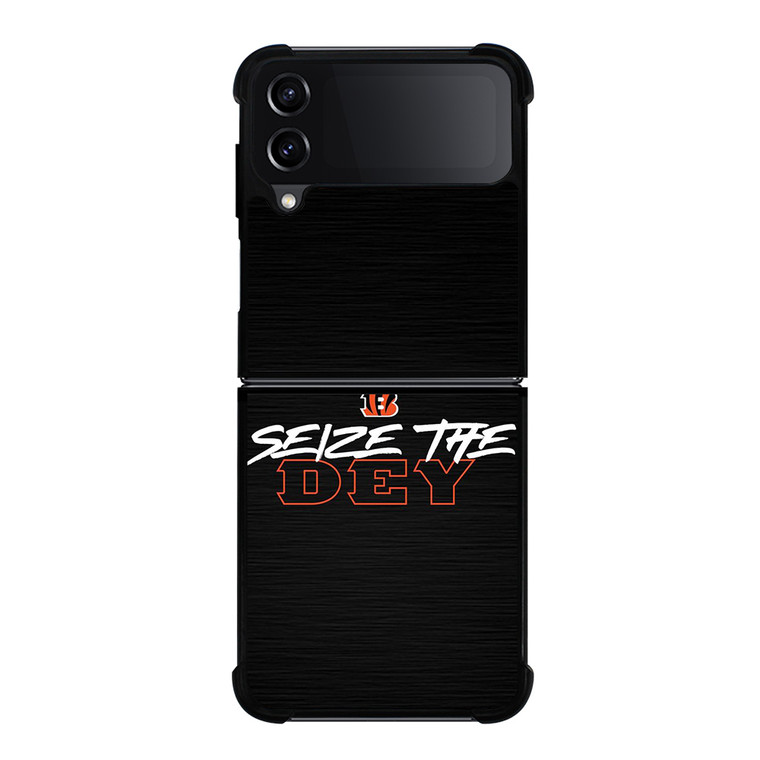 CINCINNATI BENGALS LOGO FOOTBALL TEAM SEIZE THE DEY Samsung Galaxy Z Flip 4 Case Cover