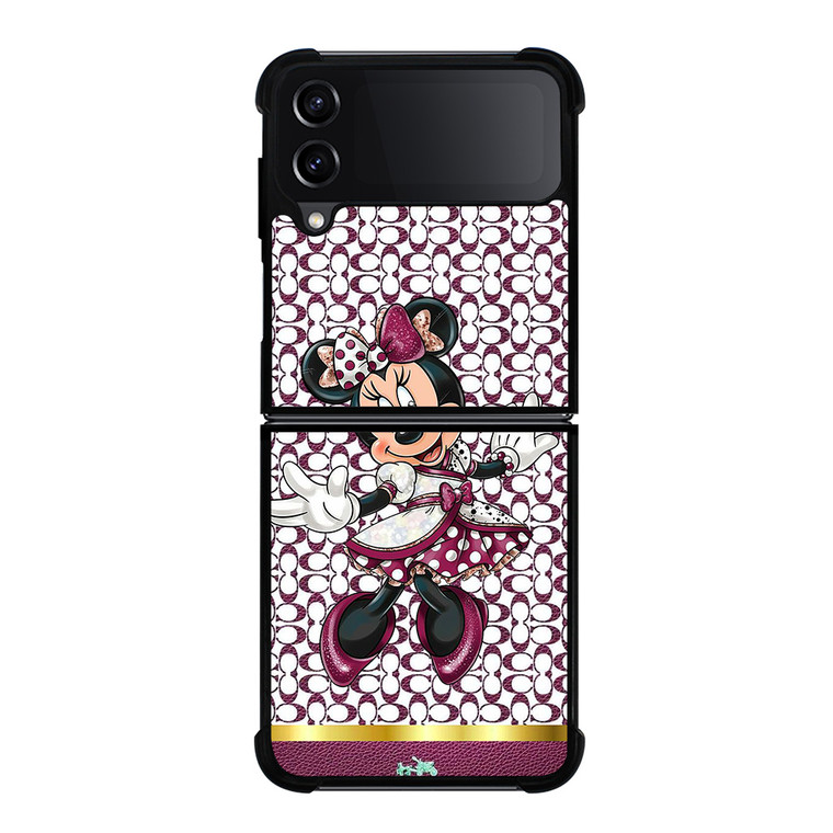 COACH NEW YORK LOGO MINNIE MOUSE DISNEY Samsung Galaxy Z Flip 4 Case Cover