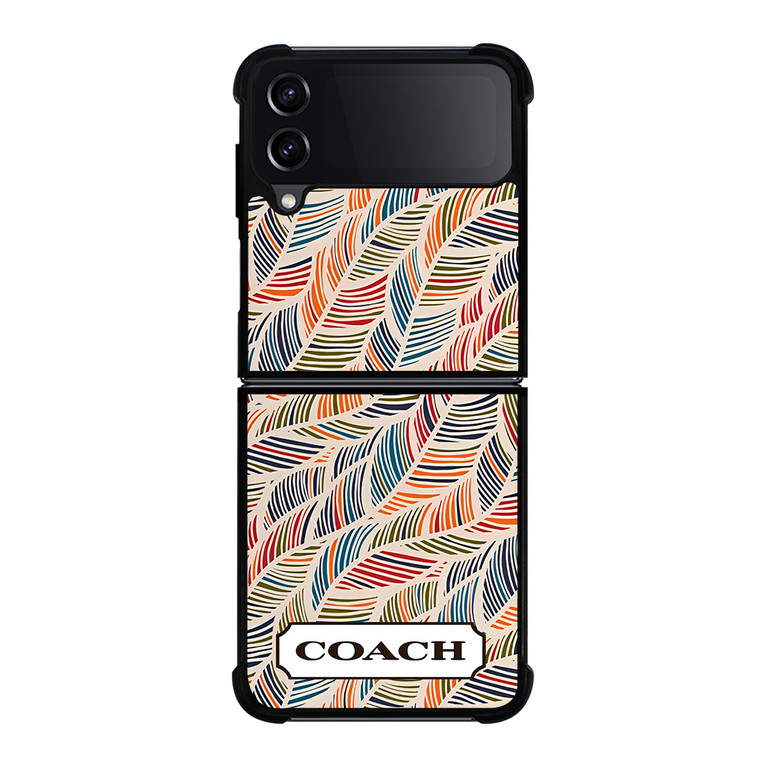 COACH NEW YORK LOGO MONOGRAM SEAMLESS PATTERN Samsung Galaxy Z Flip 4 Case Cover