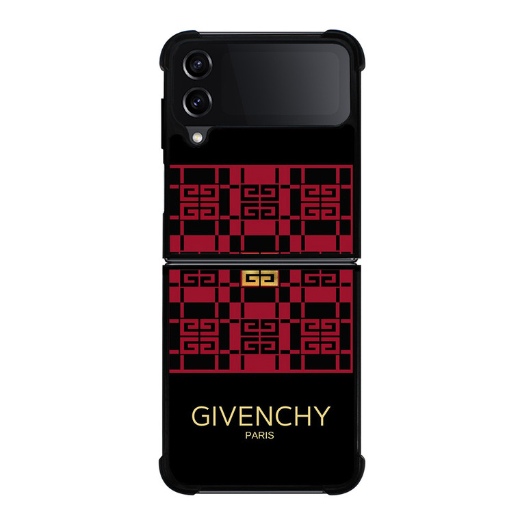 GIVENCHY PARIS LOGO RED GOLD Samsung Galaxy Z Flip 4 Case Cover