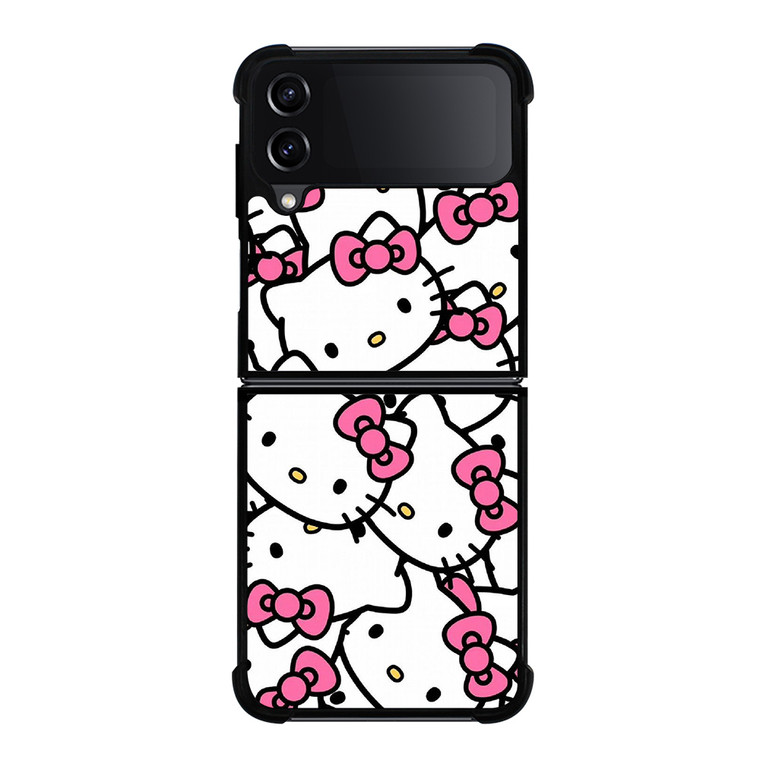 HELLO KITTY FACE COLLAGE Samsung Galaxy Z Flip 4 Case Cover HELLO KITTY FACE COLLAGE Samsung Galaxy Z Flip 4 Case Cover