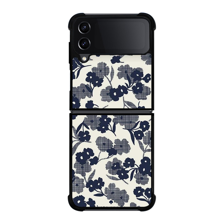 KATE SPADE NEW YORK BLUE FLORAL Samsung Galaxy Z Flip 4 Case Cover