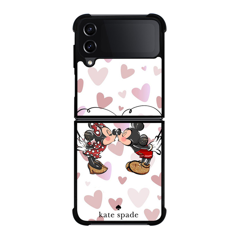 KATE SPADE NEW YORK LOGO MICKEY MINNEY MOUSE DISNEY KISS Samsung Galaxy Z Flip 4 Case Cover