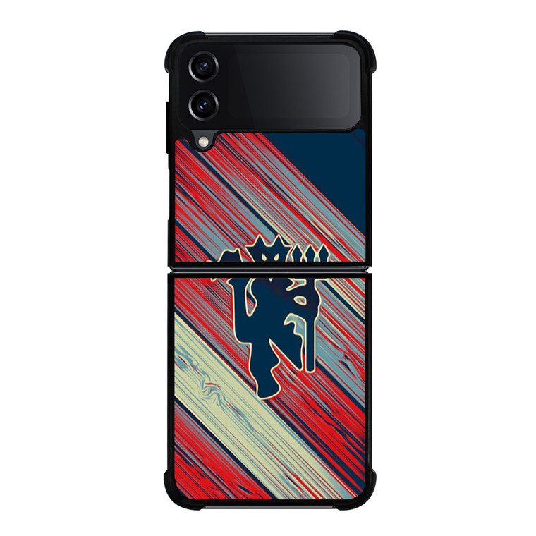 RED DEVILS MANCHESTER UNITED FC FOOTBALL CLUB LOGO Samsung Galaxy Z Flip 4 Case Cover