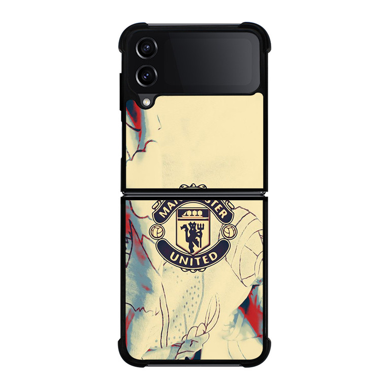 RED DEVILS MANCHESTER UNITED FC LOGO Samsung Galaxy Z Flip 4 Case Cover
