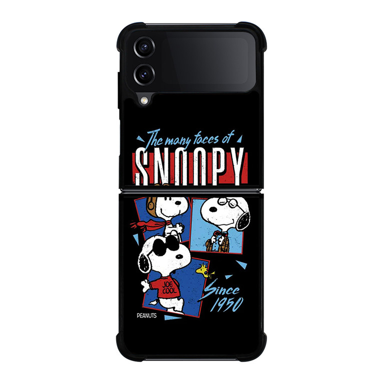 SNOOPY FACES THE PEANUTS CARTOON Samsung Galaxy Z Flip 4 Case Cover
