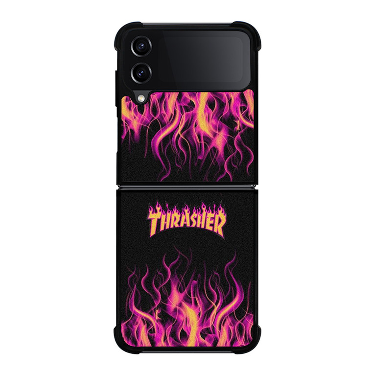 THRASHER FLAME SKATEBOARD MAGAZINE Samsung Galaxy Z Flip 4 Case Cover