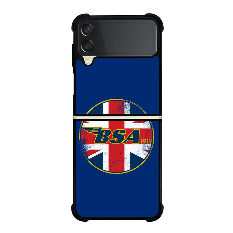 BSA MOTORCYCLE LOGO 1919 UNION JACK Samsung Galaxy Z Flip 3 Case Cover